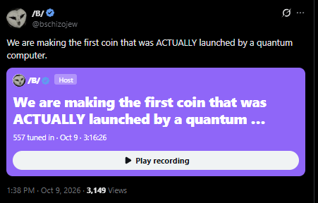 Oct 9 launch space